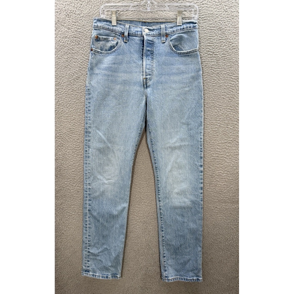 Levis 501 XX Jeans‎ Womens 28x30 Blue Original Fit Stretch Button Fly Grunge